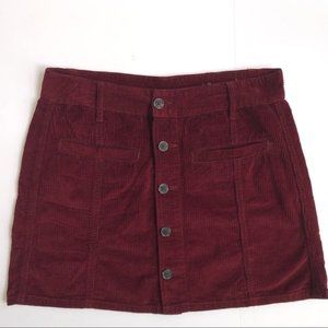 American Eagle Burgundy Corduroy Skirt-Sz 8 NWT